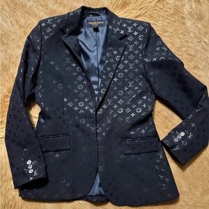 Monogram navy blazer